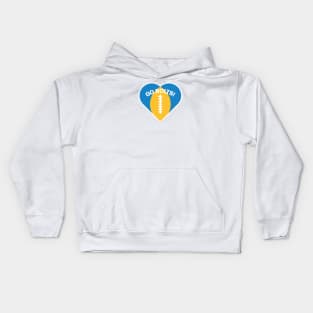 Heart Shaped Los Angeles Chargers Kids Hoodie